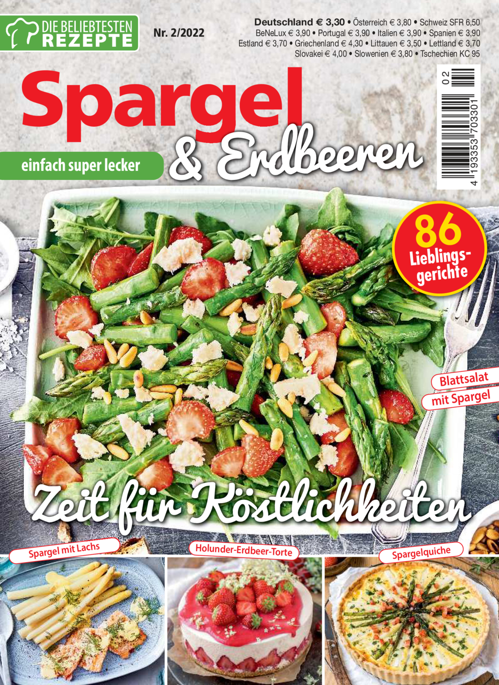 Magazin Produktbild: Die beliebtesten Rezepte 2/2022 - Spargel & Erdbeeren