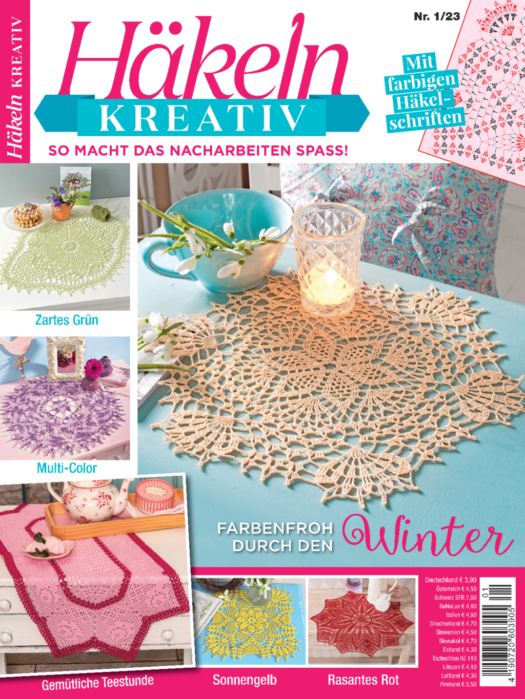 Magazin Produktbild: Häkeln kreativ 01/2023 - Farbenfroh durch den Winter