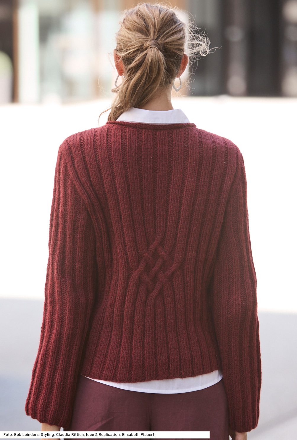 Modellansicht Bild 5: Pullover mit Rippenmuster