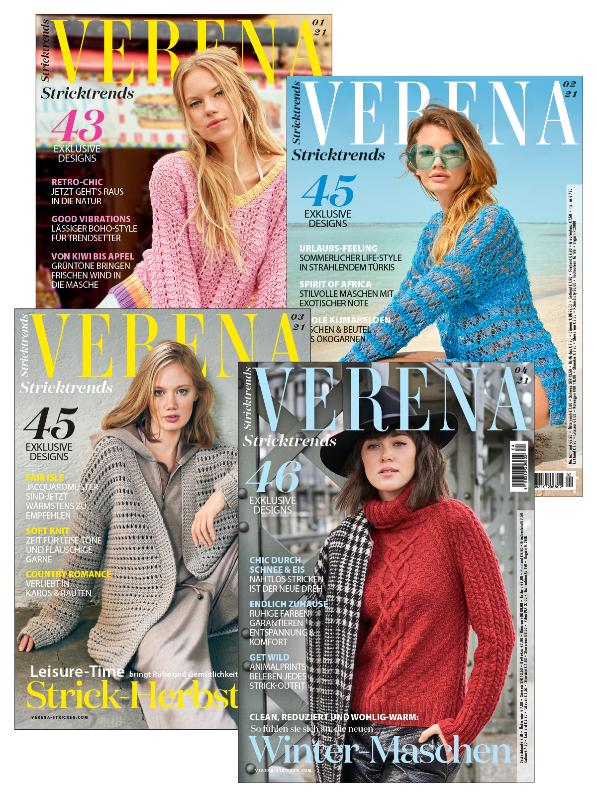 E-Paper Bundle Verena Stricktrends mit allen Ausgaben aus dem Jahr 2021 Magazin Produktbild: Verena Stricktrends E-Paper-Archiv 2021-alle Ausgaben als E-Paper-Sparpaket
