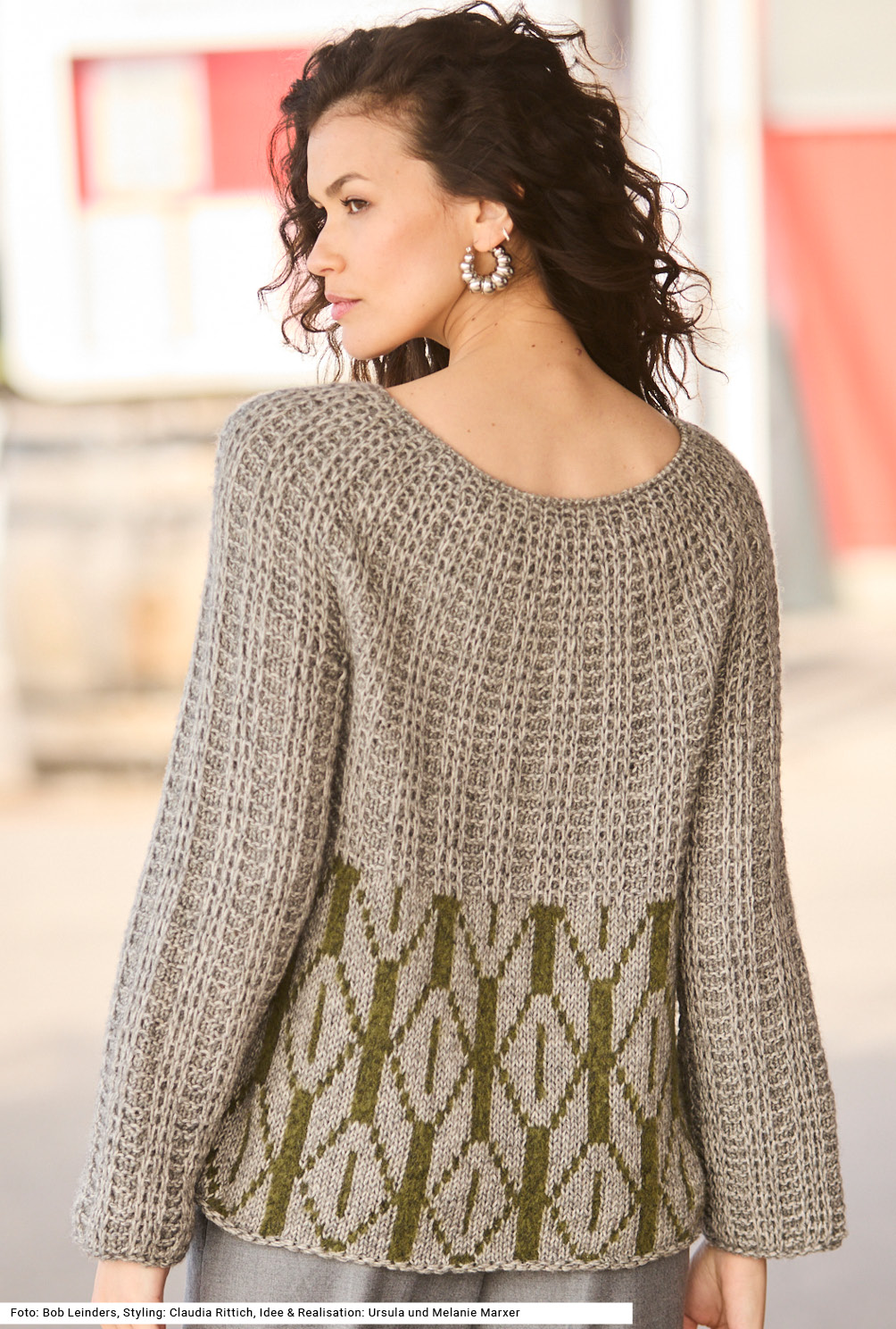 Modellansicht Bild 5: Pulli mit Rundpasse und Jacquardmuster