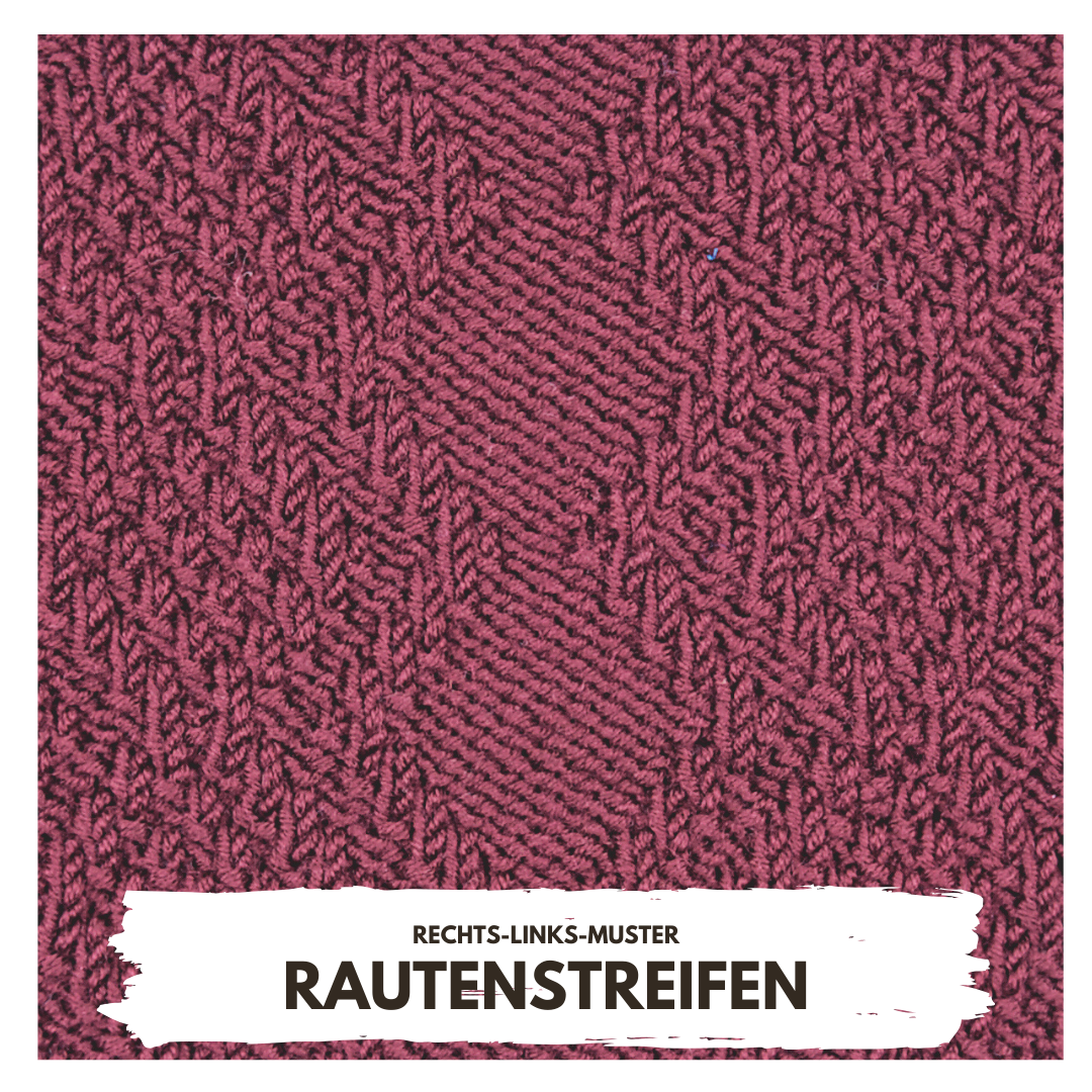 Modisches, handgemachtes Muster in Rot mit Rautenlinien. Eleganter Strick für DIY-Projekte.