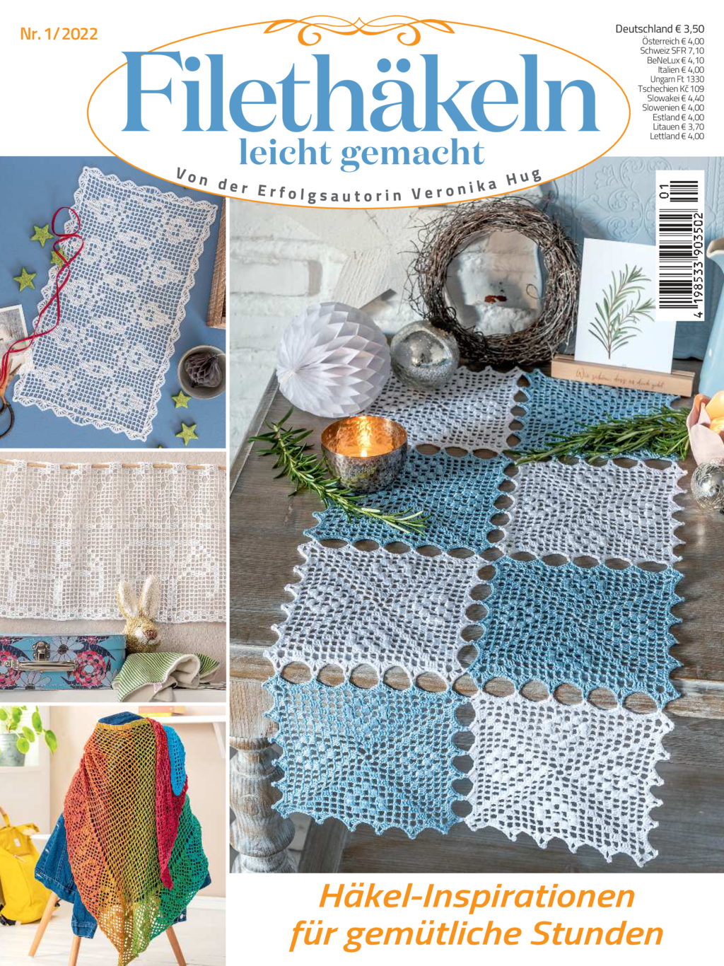 Magazin Produktbild: Filethäkeln leicht gemacht Nr. 01/2022 - Häkel-Inspirationen für gemütliche Stunden