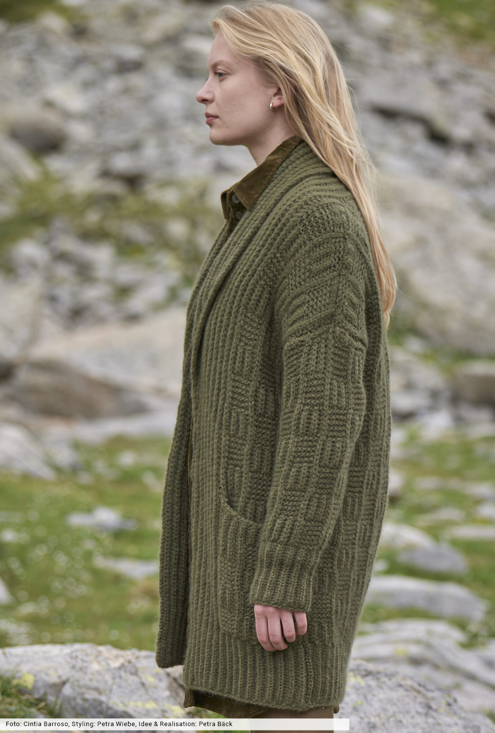 Modellansicht Bild 3: Patentmusterjacke mit Karostrukturen