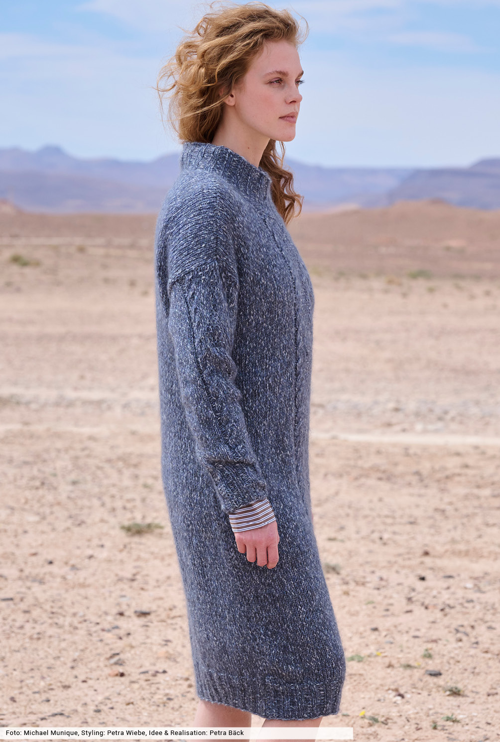 Modellansicht Bild 4: Kleid mit mittigem Musterstreifen
