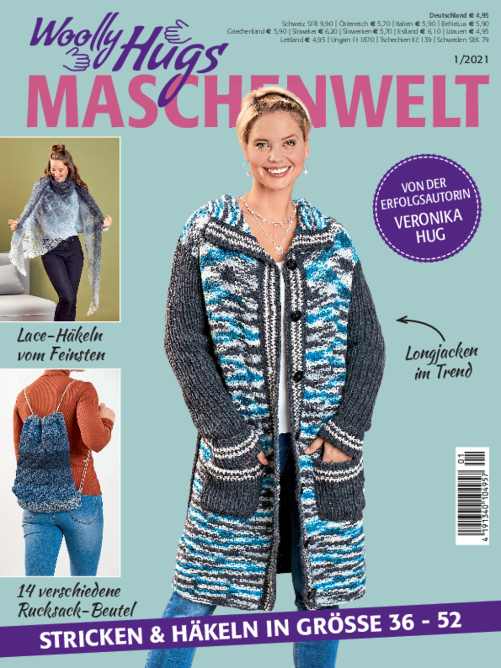 E-Paper: Woolly Hugs Maschenwelt Nr. 1/2021 - Stricken & Häkeln in Größe 36 - 52