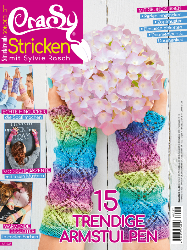 Stricktrends Sonderheft SE 037 - CraSy Stricken mit Sylvie Rasch - 15 trendige Armstulpen Magazin Produktbild: Stricktrends Sonderheft SE 037 - CraSy Stricken mit Sylvie Rasch - 15 trendige Armstulpen