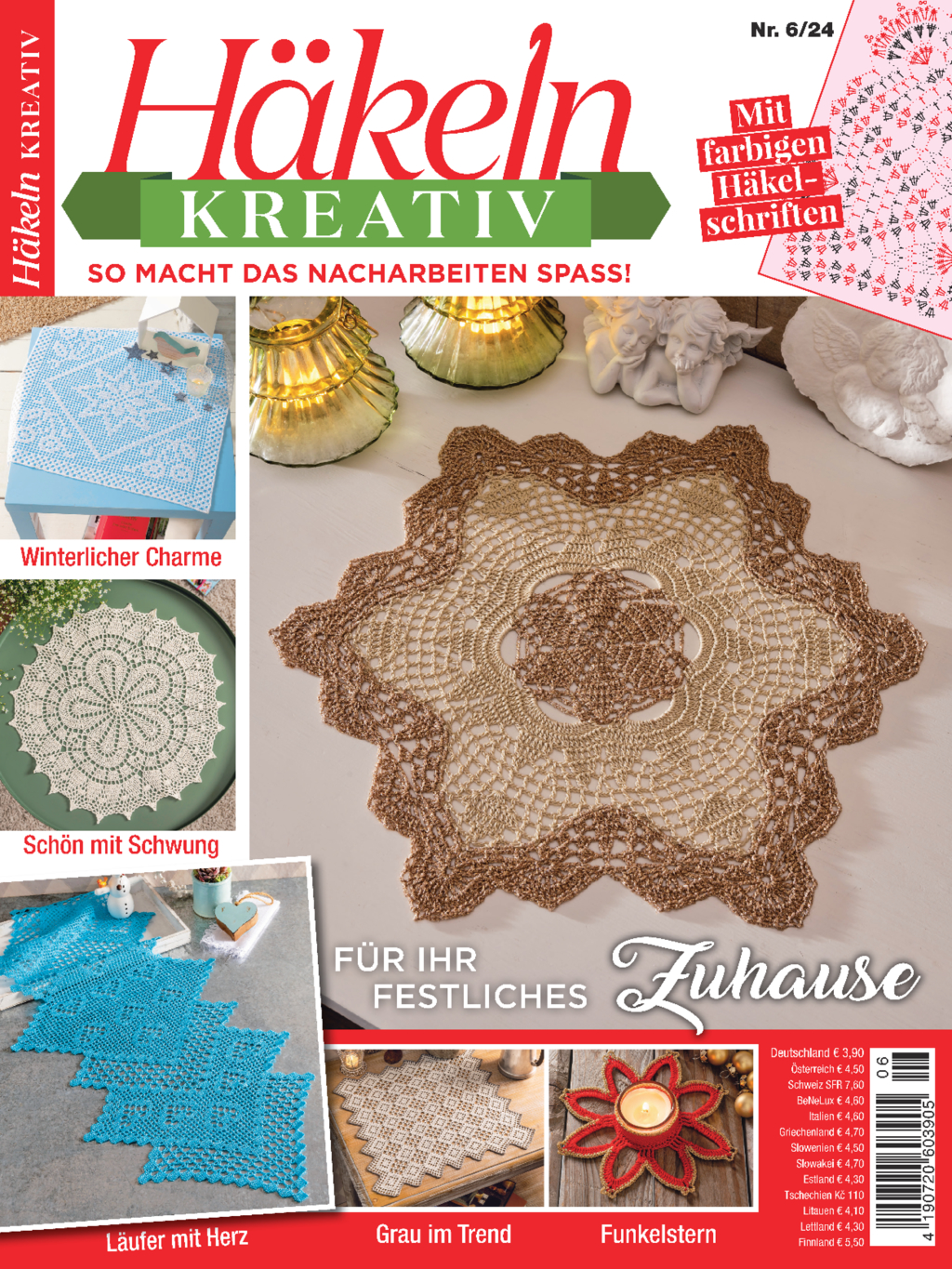 Häkeln kreativ 06/2024 - für ihr festliches Zuhause Magazin Produktbild: Häkeln kreativ 06/2024 - Für ihr festliches Zuhause