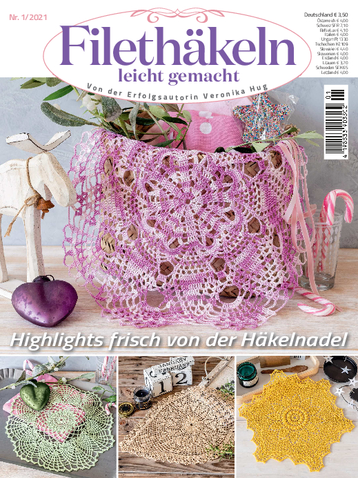 Magazin Produktbild: Filethäkeln leicht gemacht Nr. 01/2021 - Highlights frisch von der Häkelnadel