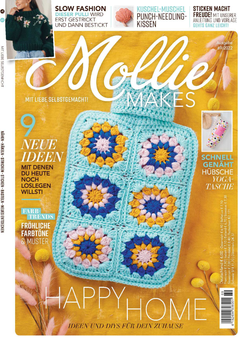 Mollie Makes Nr. 69/2022 - Happy Home Magazin Produktbild: Mollie Makes Nr. 69/2022 - Happy Home