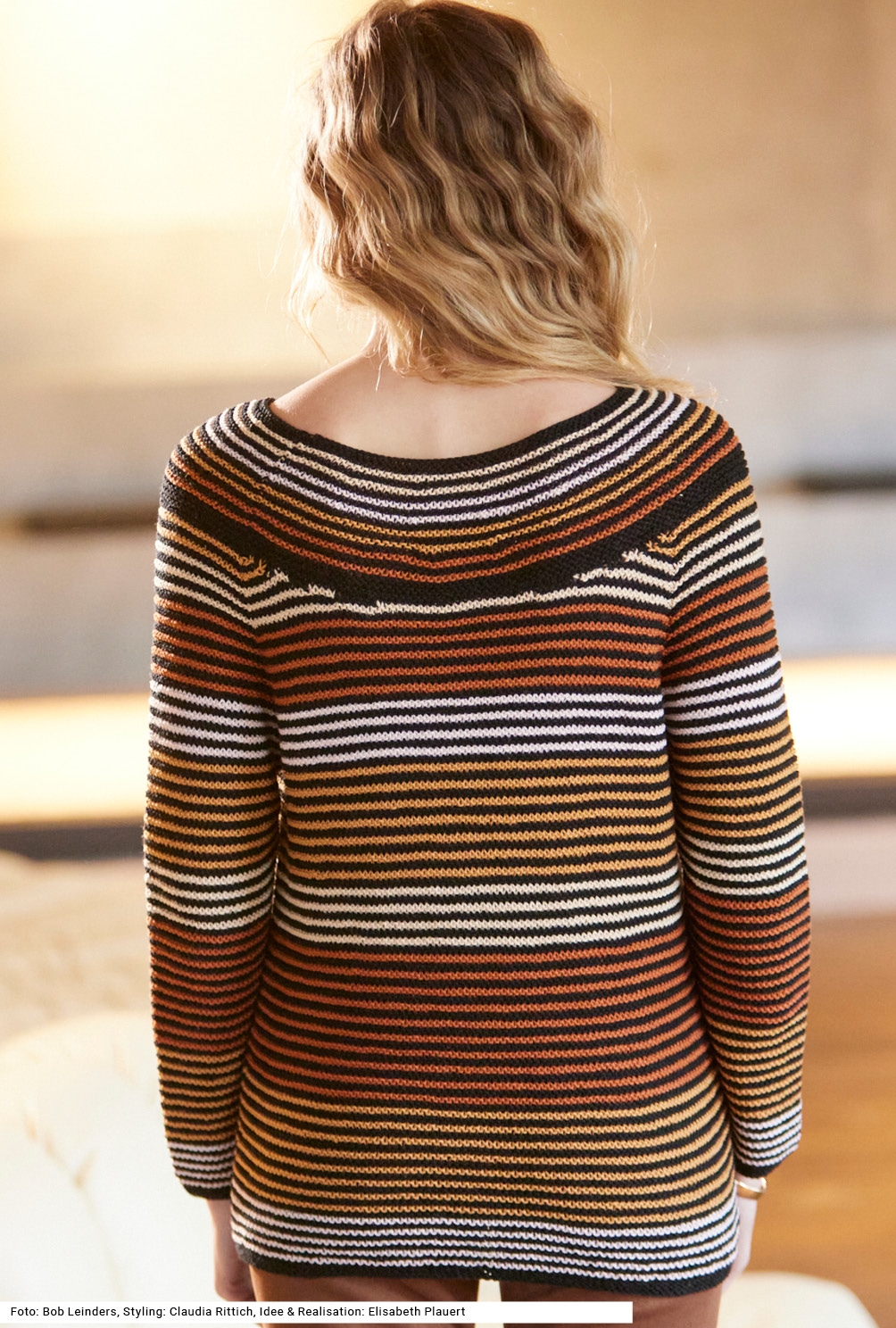 Modellansicht Bild 5: Streifen-Pulli mit Rundpasse