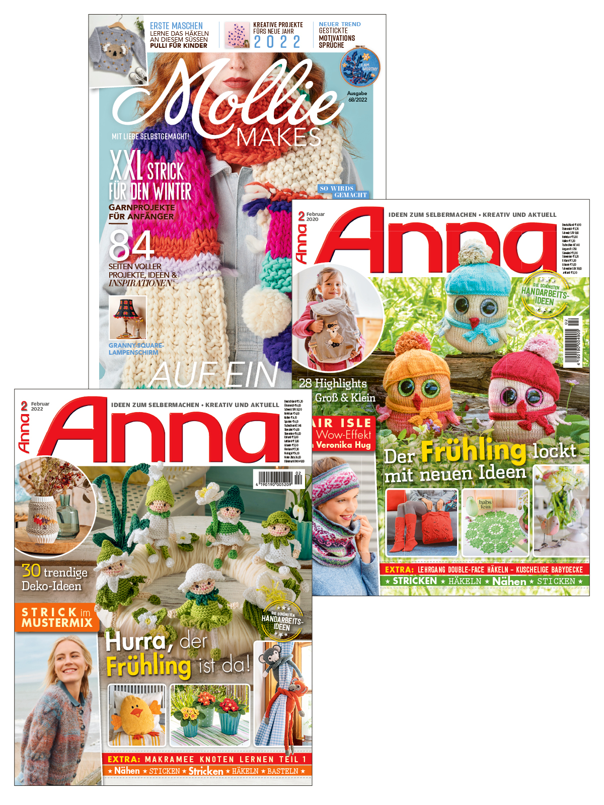 Handarbeits Bundle HaB17/22: Mollie Makes 22 068 + Anna 20 002 + 22 002