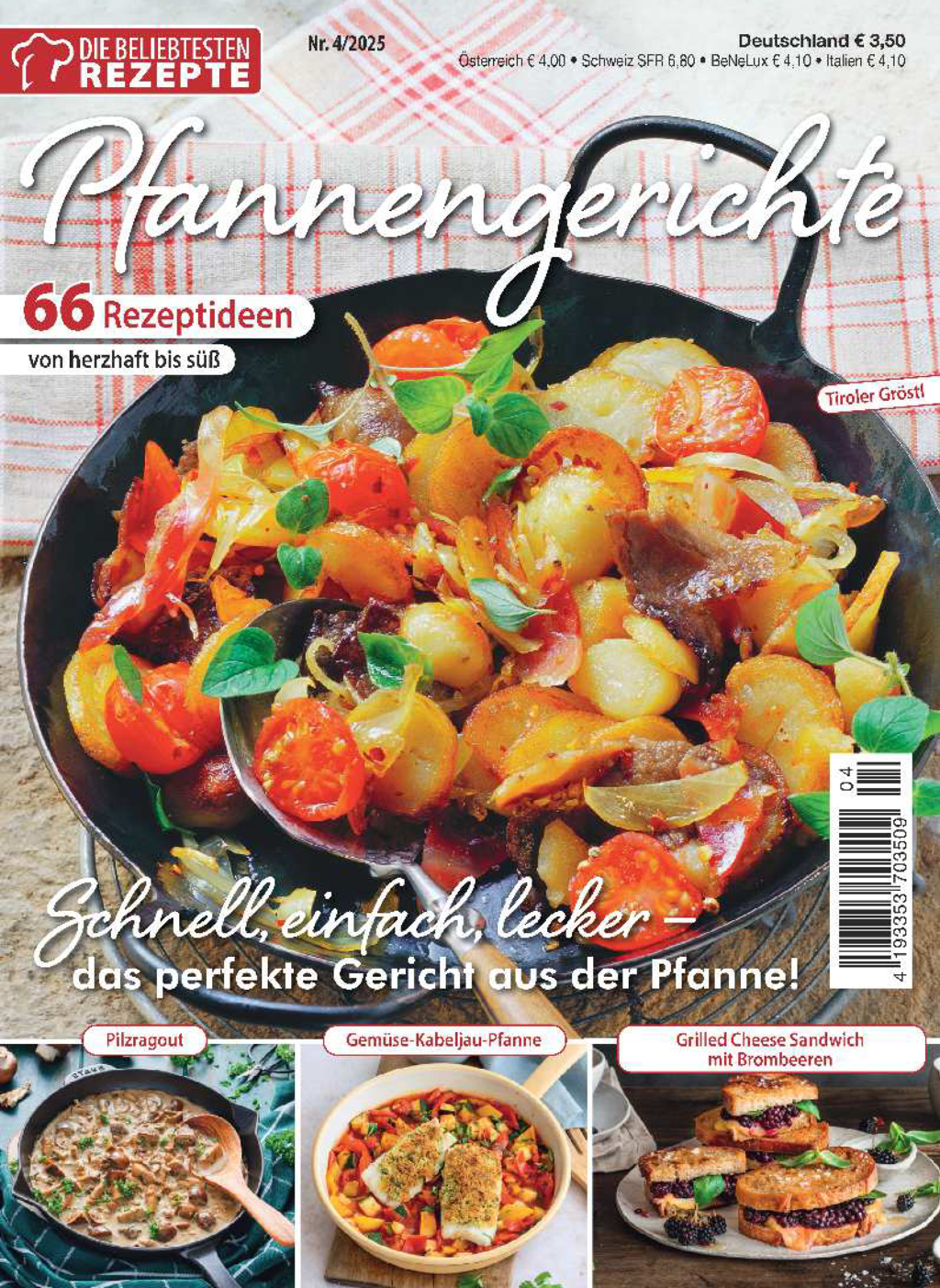 Die beliebtesten Rezepte 4/2025 - Pfannengerichte Magazin Produktbild: Die beliebtesten Rezepte 4/2025 - Pfannengerichte