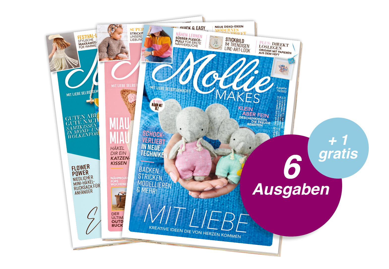 Mollie Makes - Jahresabo + 1 Ausgabe gratis