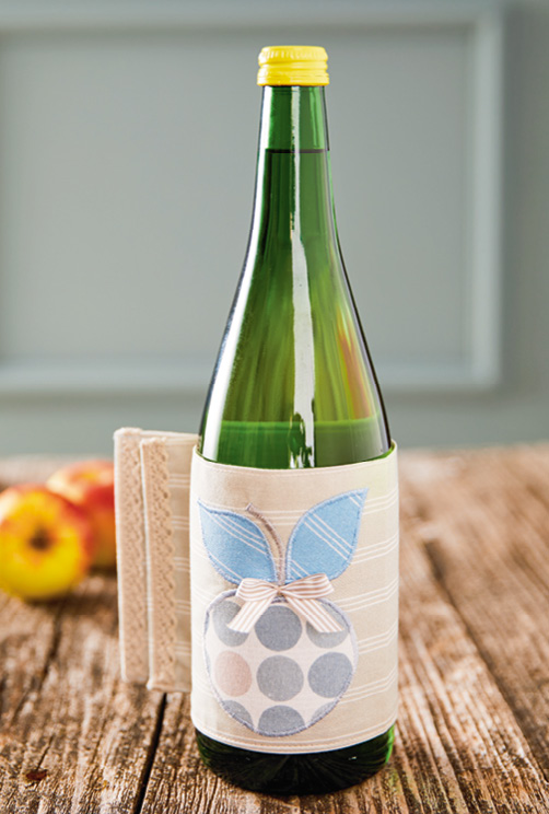 Modellansicht Bild 4: Genähte Banderolen für verschiedene Gläser und Flaschen