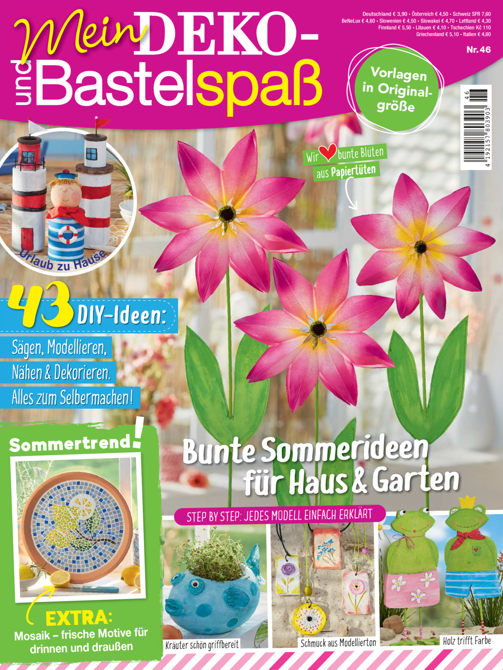 Magazin Produktbild: Mein Deko- und Bastelspaß Nr. 46/2022 - Bunte Sommerideen