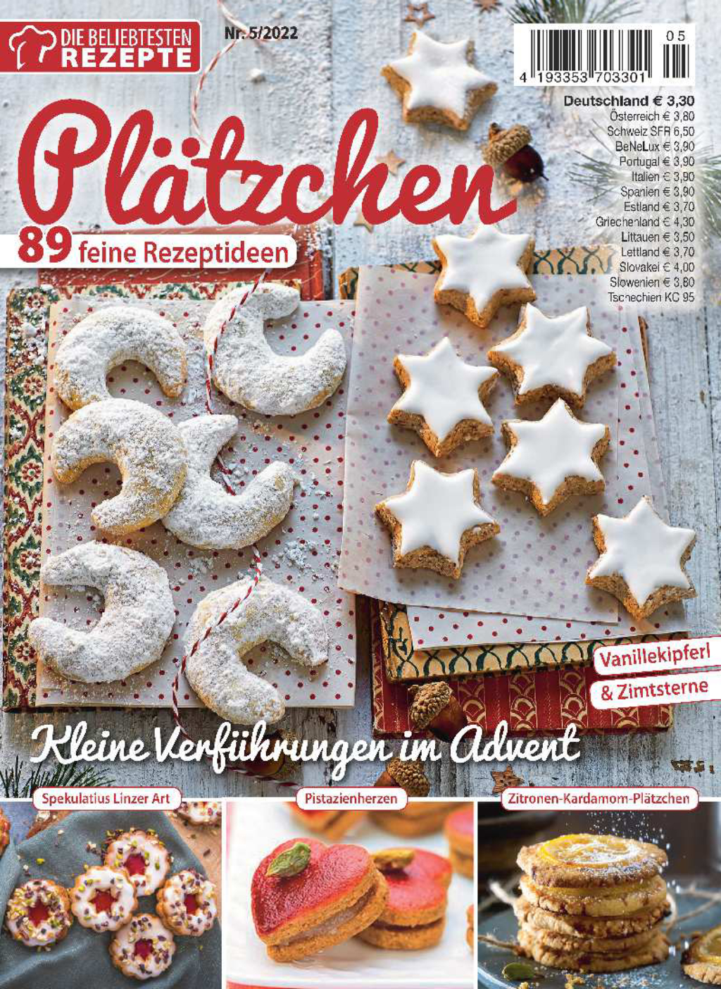 Die beliebtesten Rezepte 5/2022 - Plätzchen Magazin Produktbild: Die beliebtesten Rezepte 5/2022 - Plätzchen