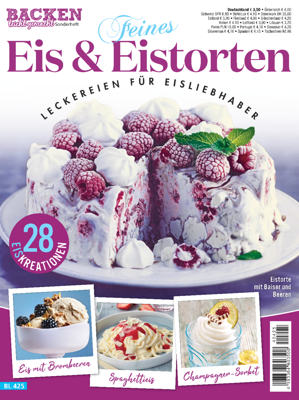 Backen leicht gemacht Sonderheft BL 425 - Eis & Eistorten Magazin Produktbild: Backen leicht gemacht Sonderheft BL 425 - Eis & Eistorten