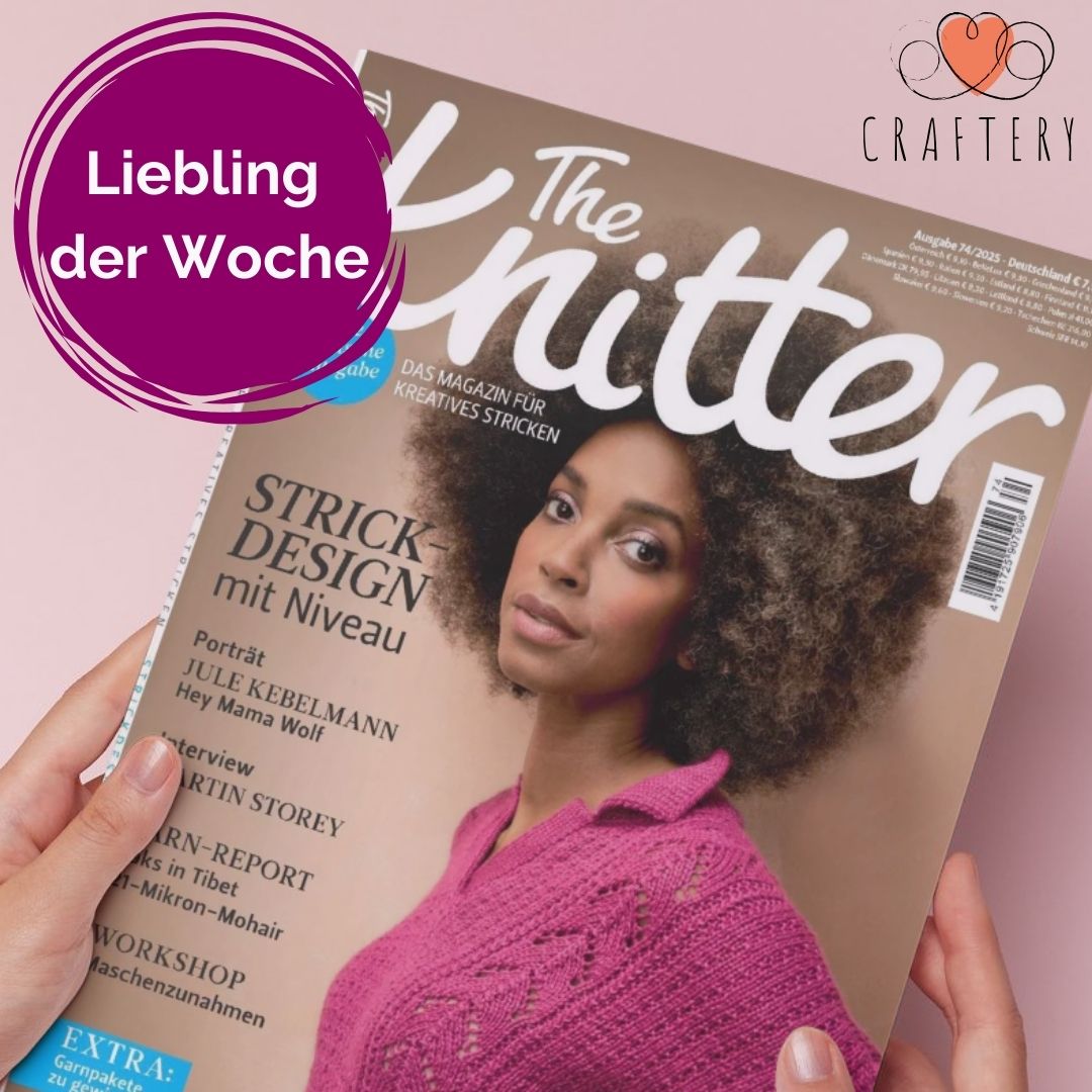 The Knitter 74/2025 - Strick-Design mit Niveau Modischer, handgemachter Pullover in kräftigem Pink mit Zopfmuster. Kreativer Schnitt, perfekt für DIY-Mode.