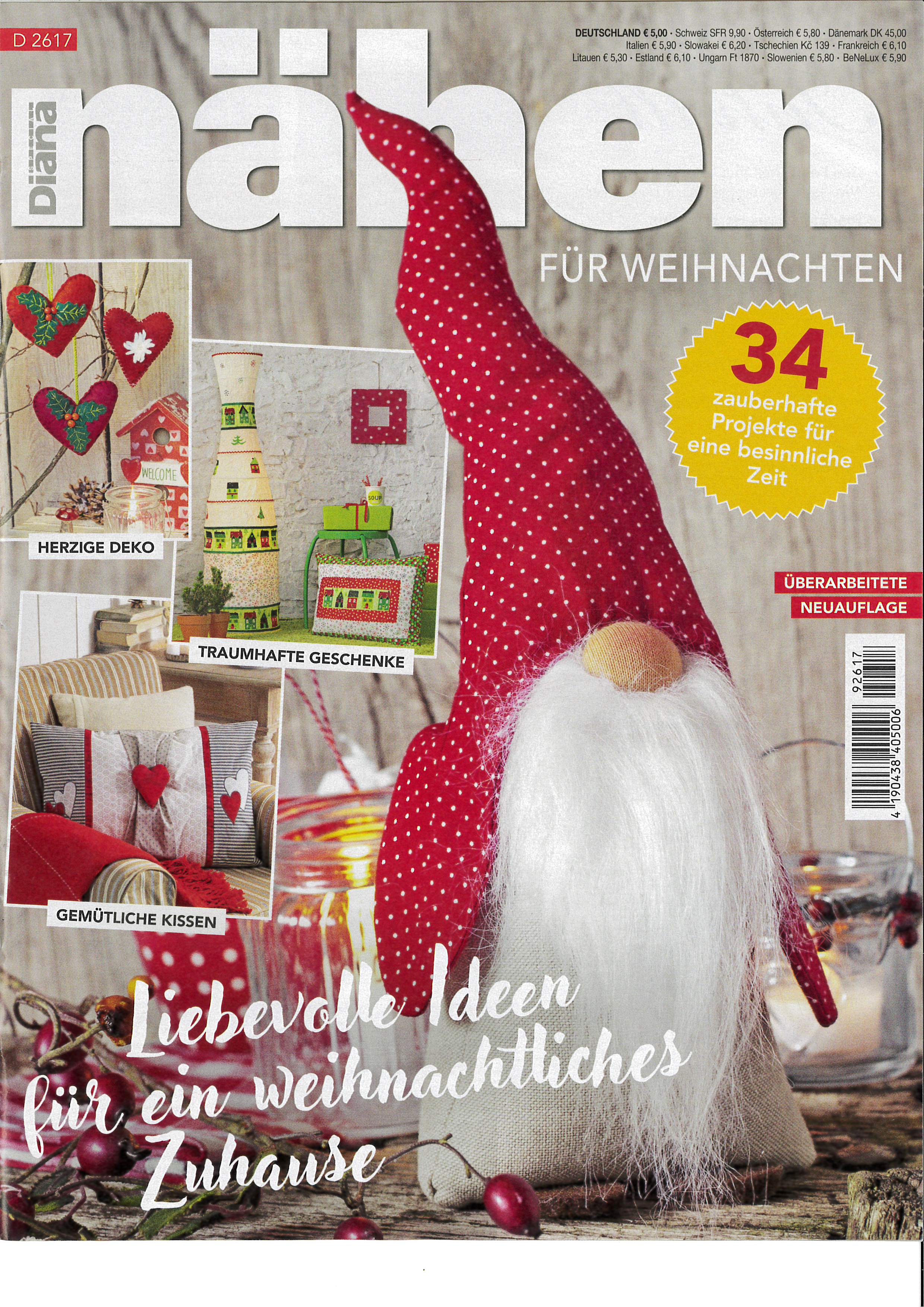 XXL-Bundle Nähen für Weihnachten + Extra Geschenketüte Motiv Schneemann