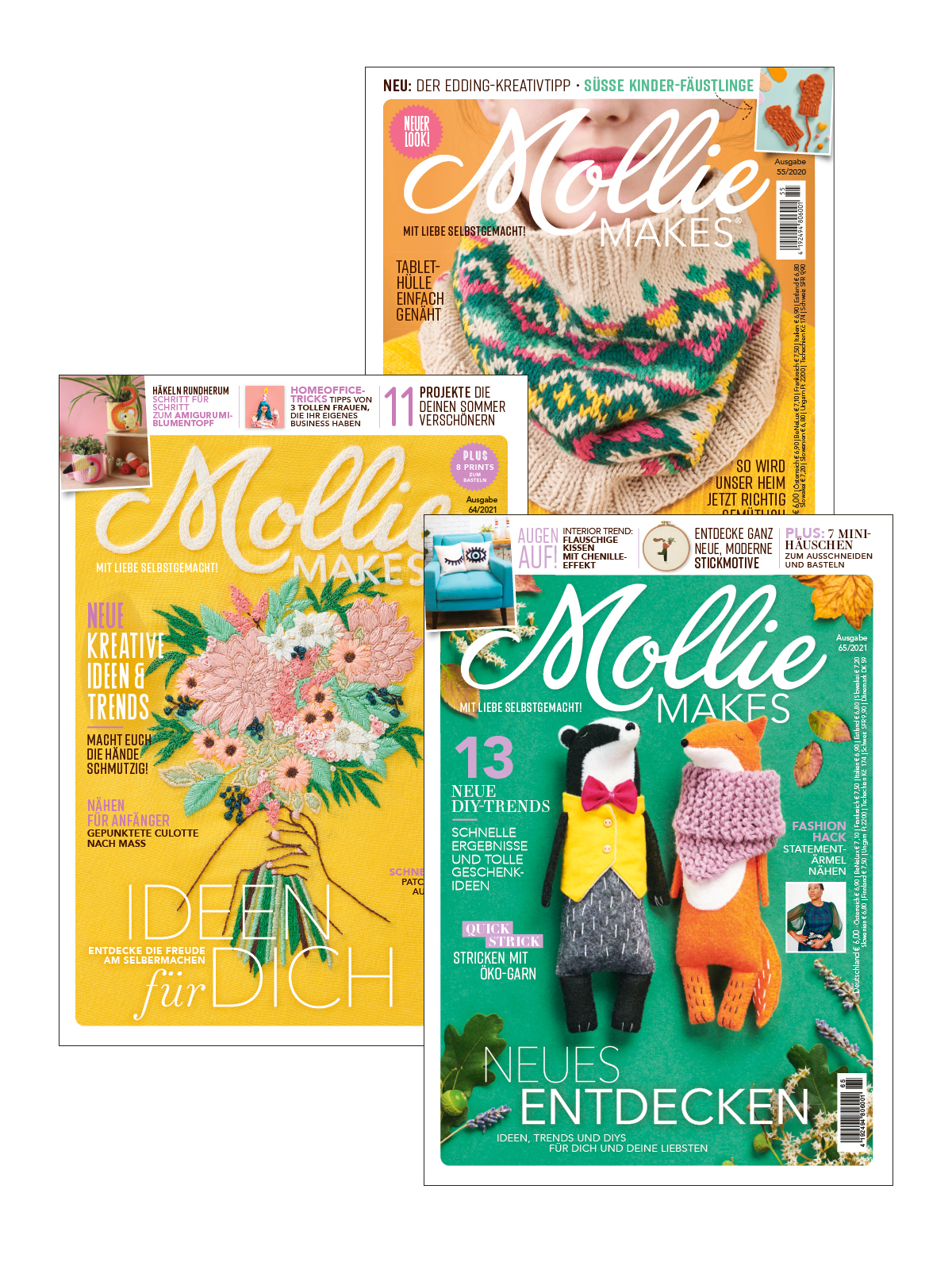 3x Mollie Makes MMB02/21 im Super Sparpaket statt Euro 18,00 nur Euro 9,00 3x Mollie Makes MMB02/21 im Super Sparpaket statt Euro 18,00 nur Euro 9,00