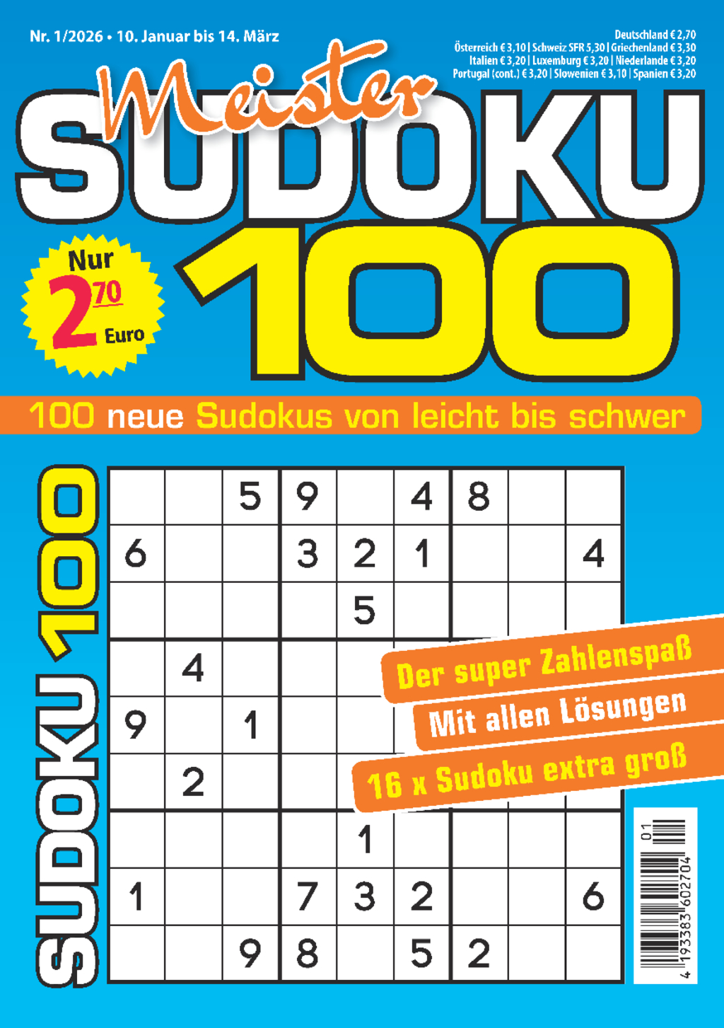 Magazin Produktbild: Meister Sudoku 100 01/2026