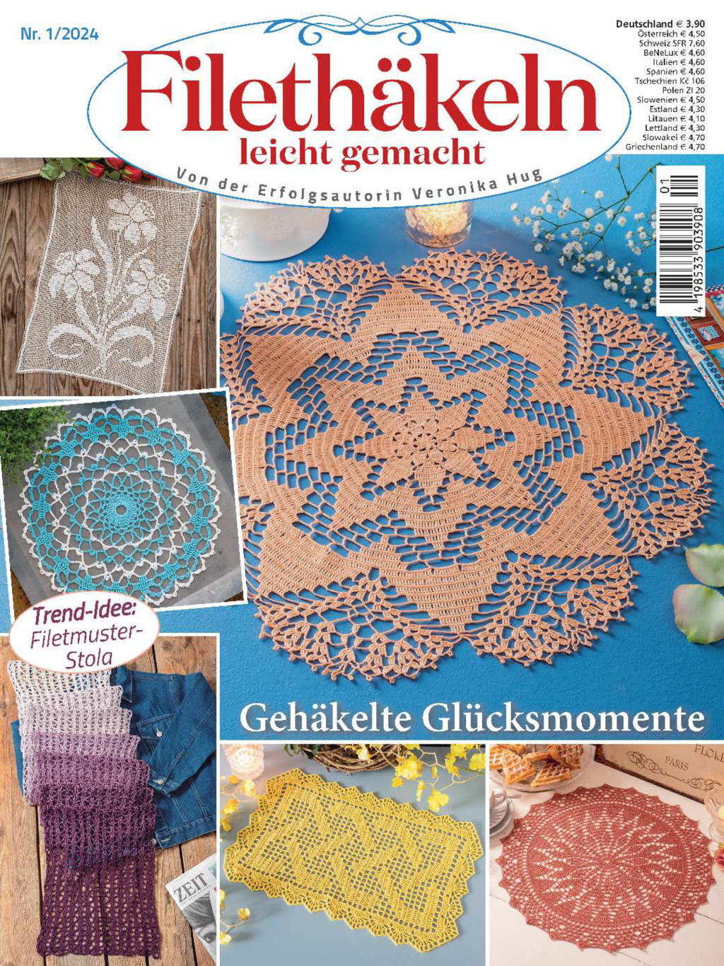 Filethäkeln leicht gemacht Nr. 1/2024 - Gehäkelte Glücksmomente Magazin Produktbild: Filethäkeln leicht gemacht Nr. 1/2024 - Gehäkelte Glücksmomente