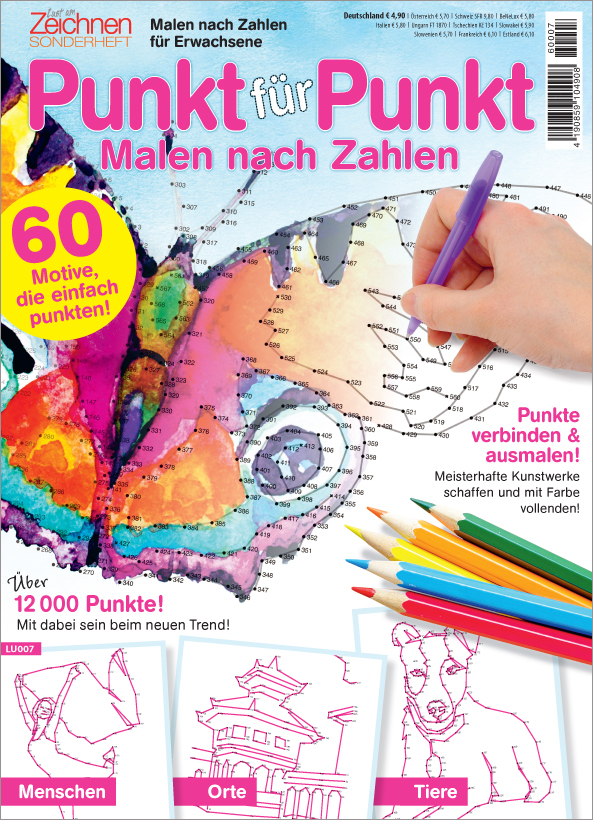Lust am Zeichnen Sonderheft LU 007 - Punkt für Punkt - Malen nach Zahlen Magazin Produktbild: Lust am Zeichnen Sonderheft - Punkt für Punkt - Malen nach Zahlen