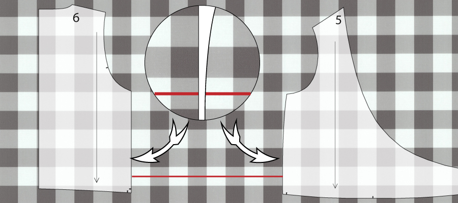 Schwarz-weiß kariertes DIY-Kleid mit elegantem Schnitt. Klassisches Design mit handgemachten Details.