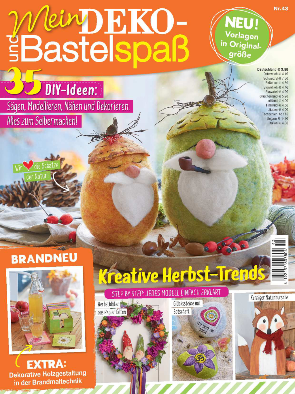 Magazin Produktbild: Mein Deko- und Bastelspaß Nr. 43/2021 - Kreative Herbst-Trends