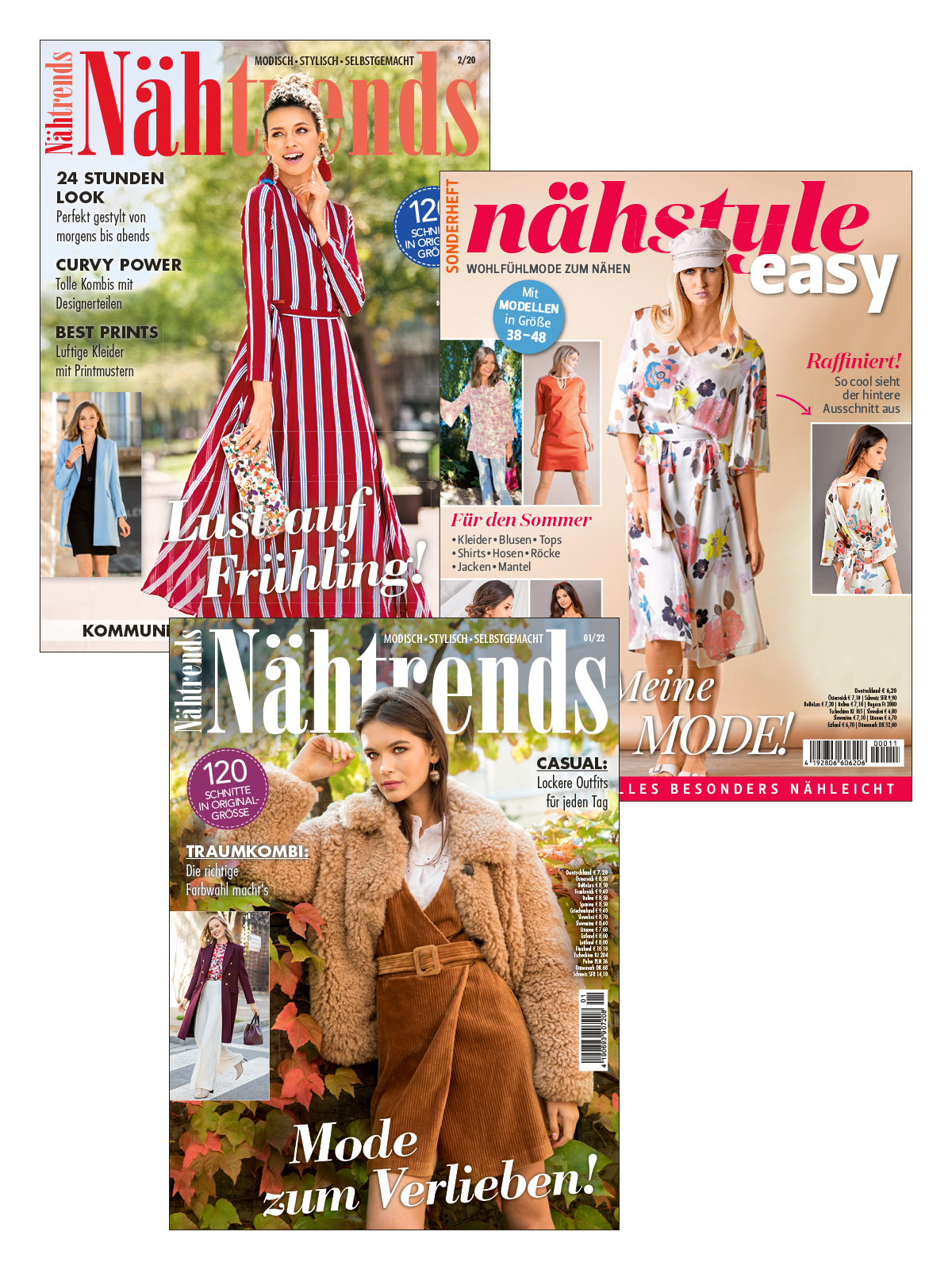 Näh-Bundle NBu21/22: Nähtrends 01/2022 + Nähtrends 02/2020 +  Nähstyle SH NY 011