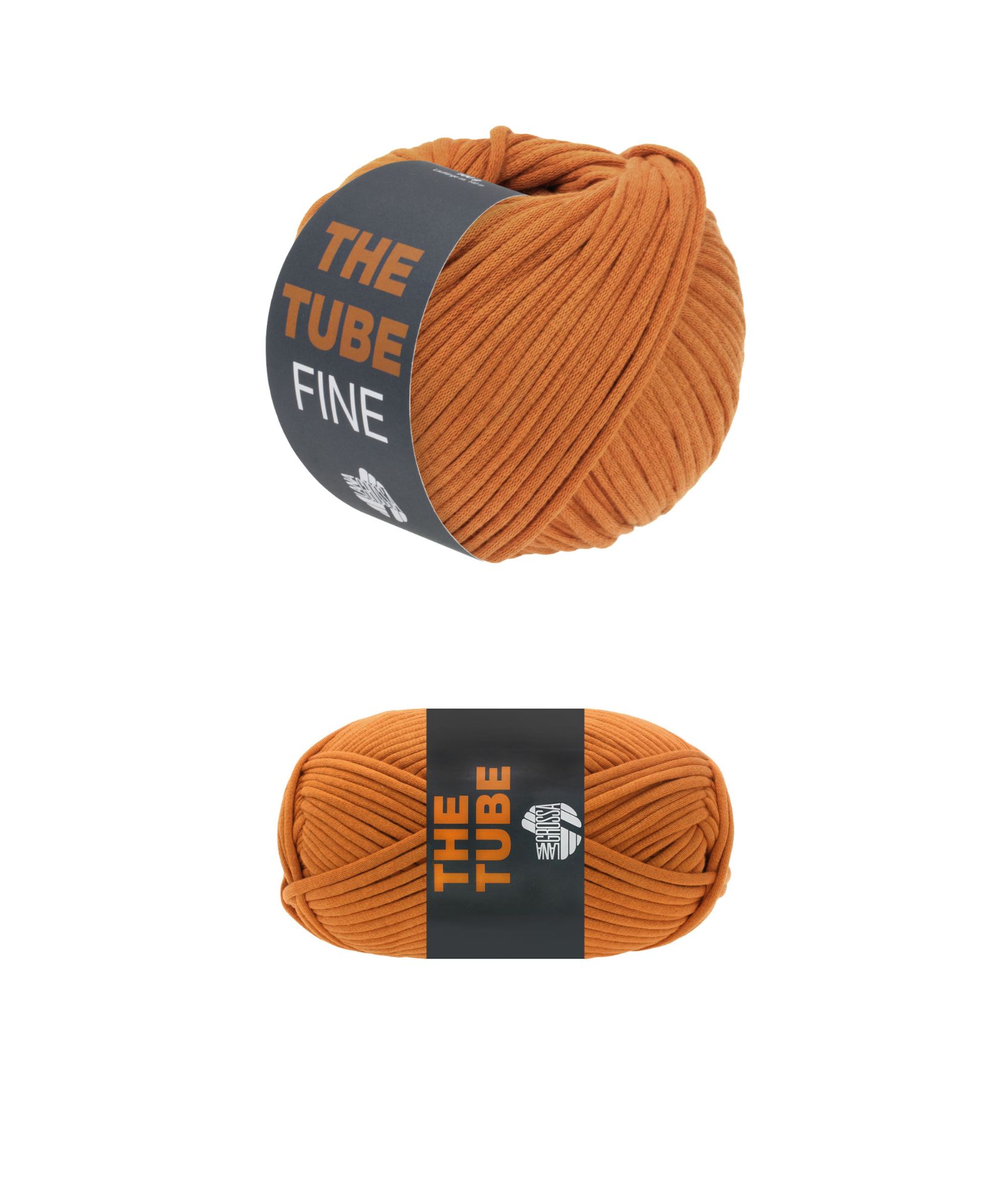 Glattes, rostfarbenes Garn, ideal für handgemachte DIY-Projekte. Perfekte Textur für kreative Strickideen.