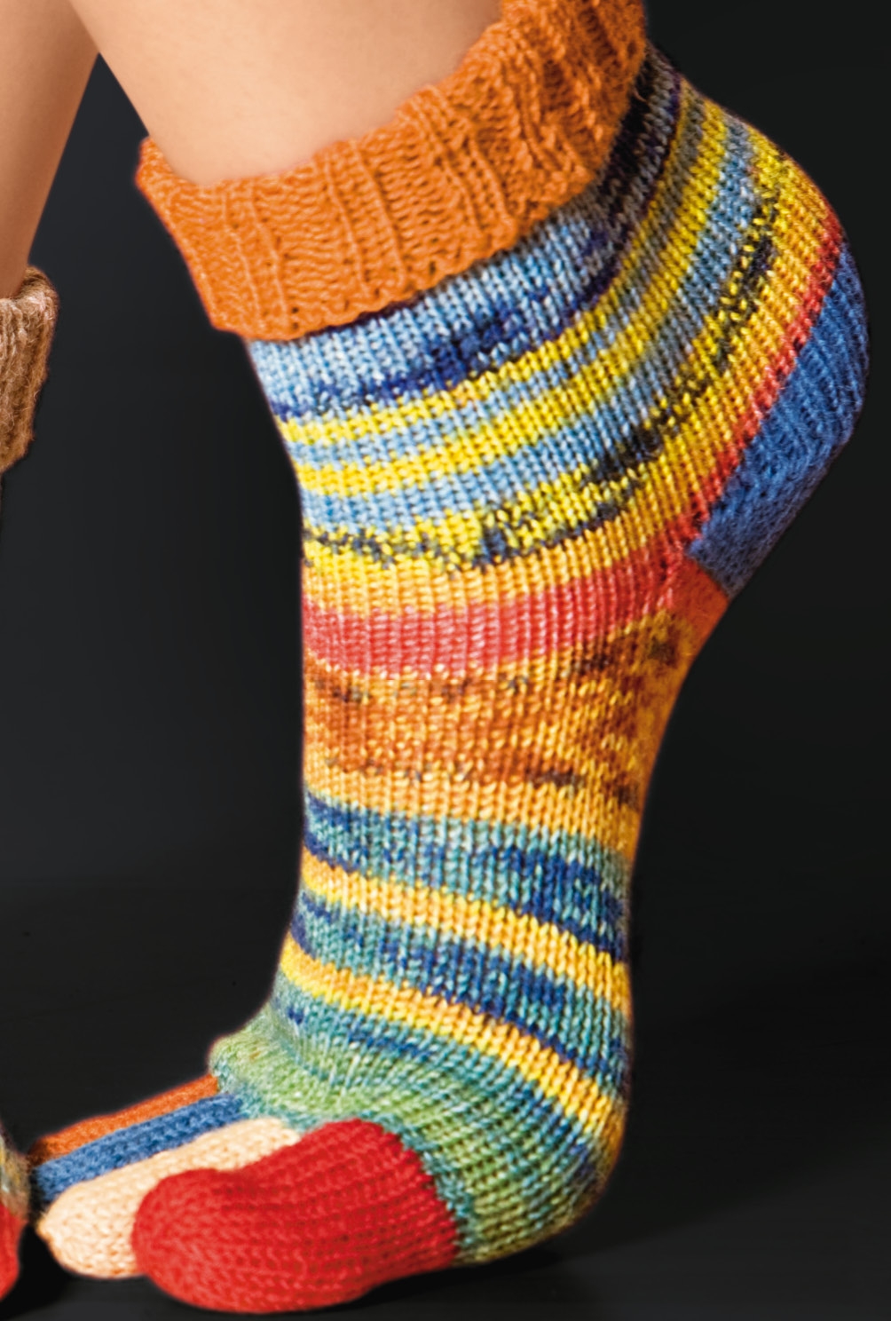 Bunte Zehensocken