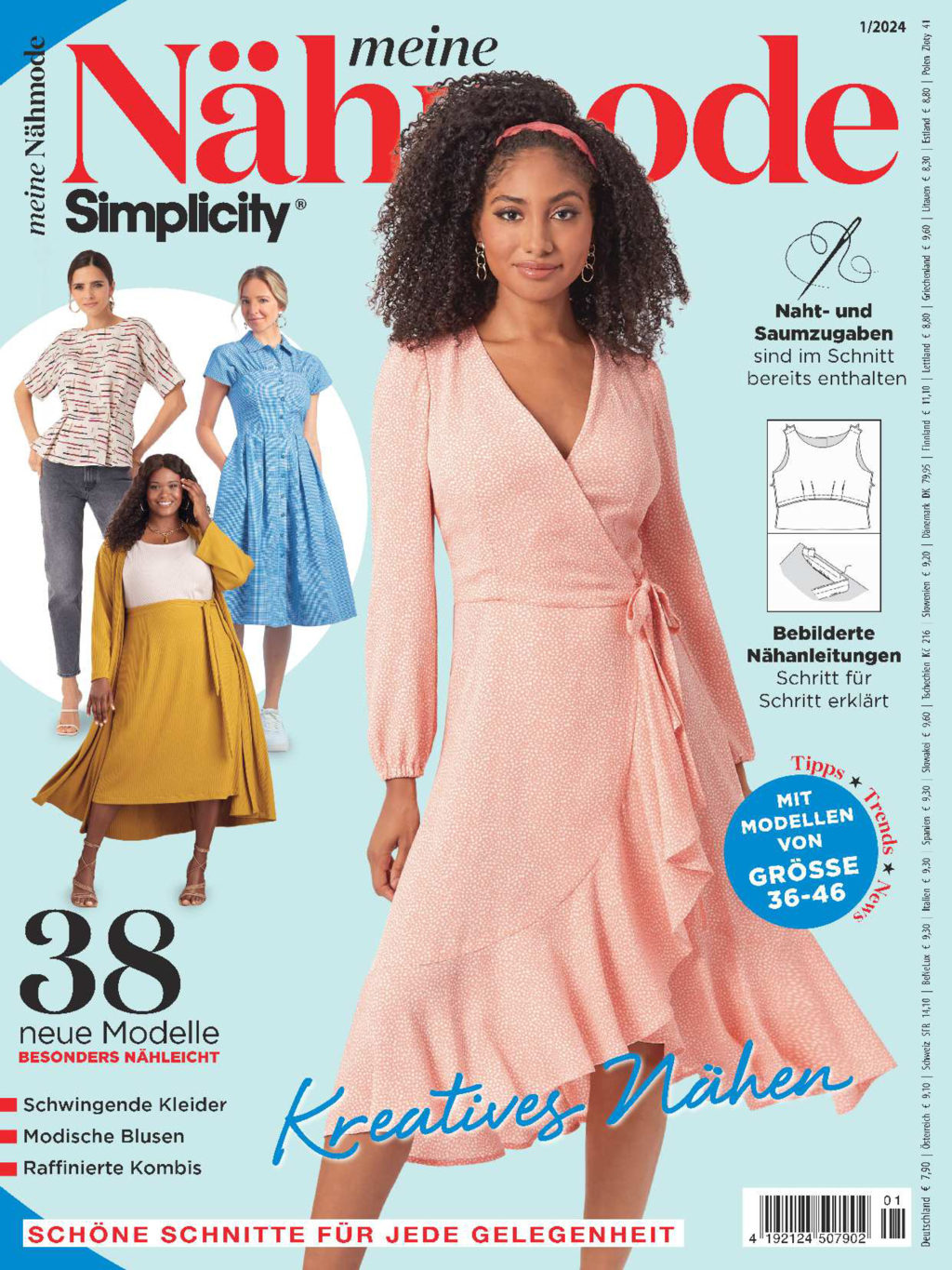 Meine Nähmode 01/2024 - Kreatives Nähen Magazin Produktbild: Meine Nähmode 01/2024 - Kreatives Nähen