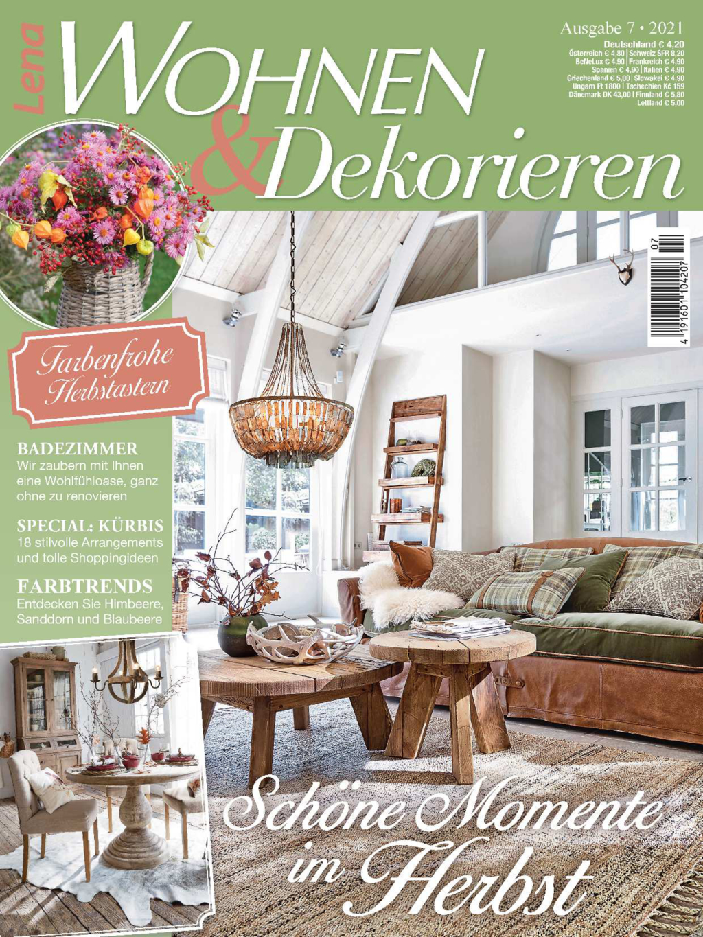 Magazin Produktbild: Lena Wohnen&Dekorieren Nr. 7/2021 - Schöne Momente im Herbst
