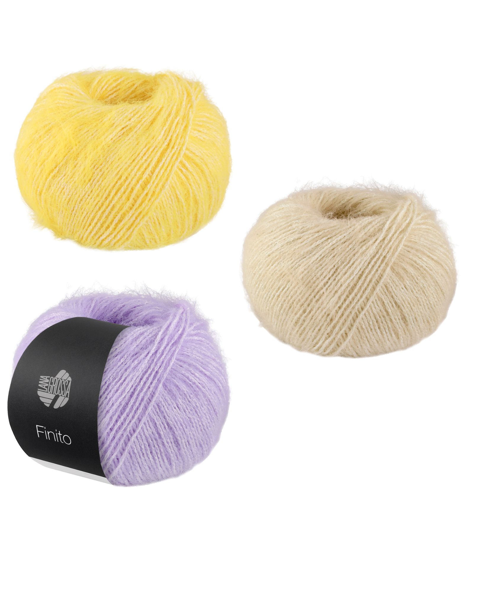 Garn Collage SAB25008M025-SET gelbcreme-hellbeigecreme-fliedercreme