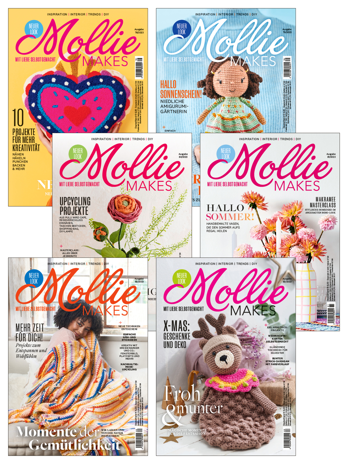 Magazin Produktbild: E-Paper Bundle Mollie Makes: 78+79+80+81+82+83