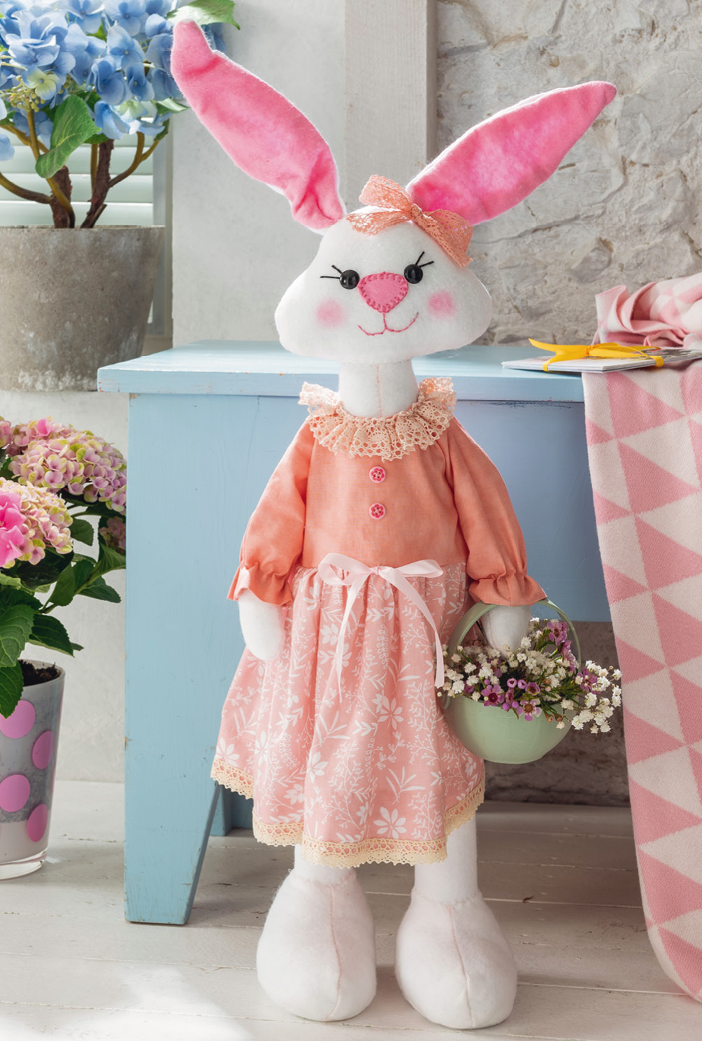 Modellansicht Bild 5: Hasen-Paar (Frau und Mann) zum Aufstellen