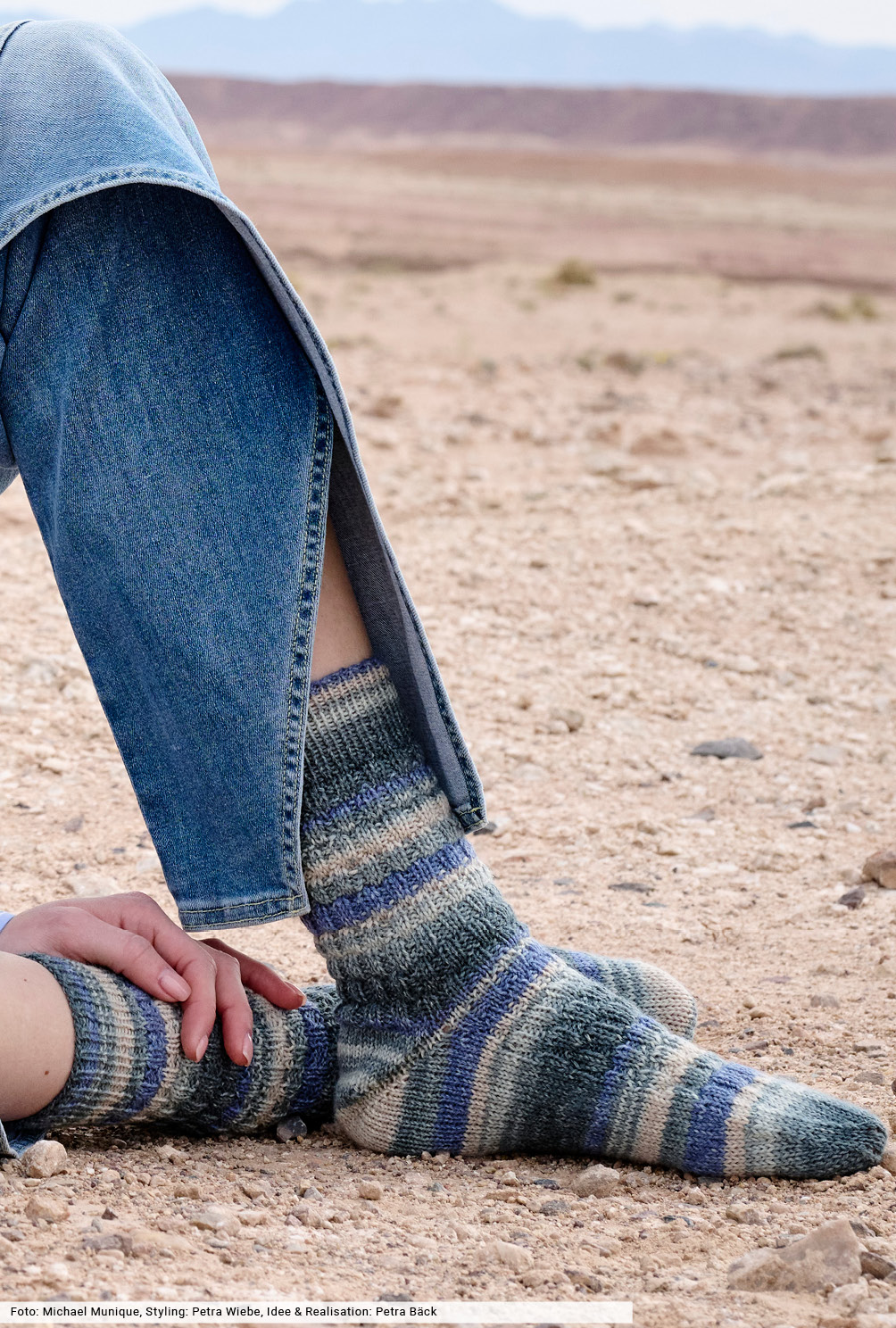 Modellansicht Bild 4: Socken mit Strukturmuster