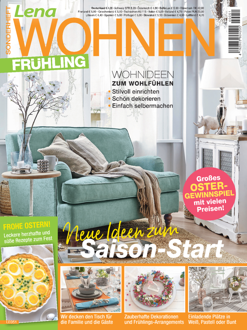 Lena Wohnen Sonderheft LE 051 - Neue Ideen zum Saison-Start Magazin Produktbild: Lena Wohnen Sonderheft LE 051 - Neue Ideen zum Saison-Start