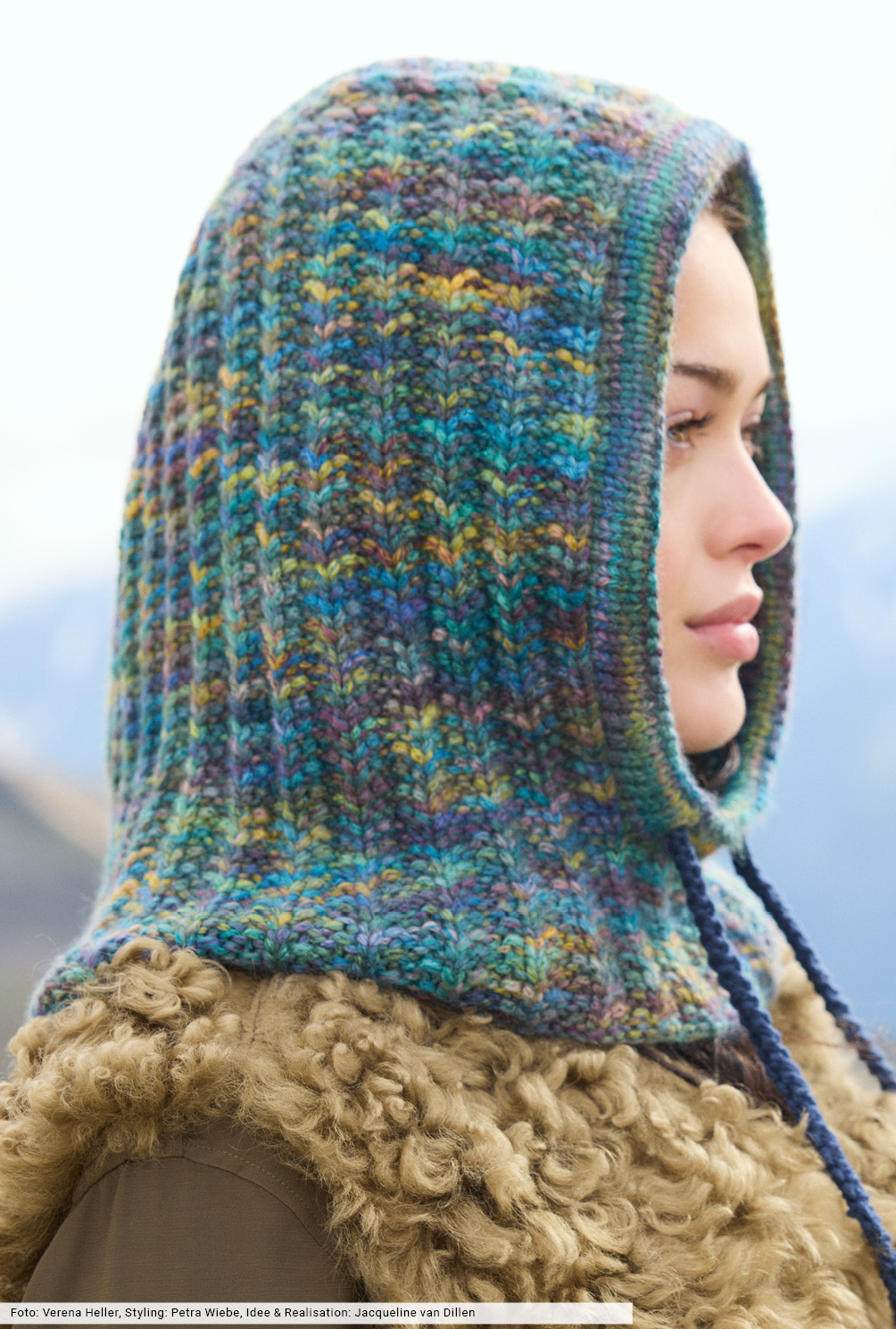 Modellansicht Bild 6: Melierte Balaclava im "falschen" Patent