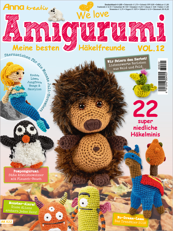 Magazin Produktbild: Anna kreativ - Amigurumi Vol. 12 - 22 super-niedliche Häkelminis