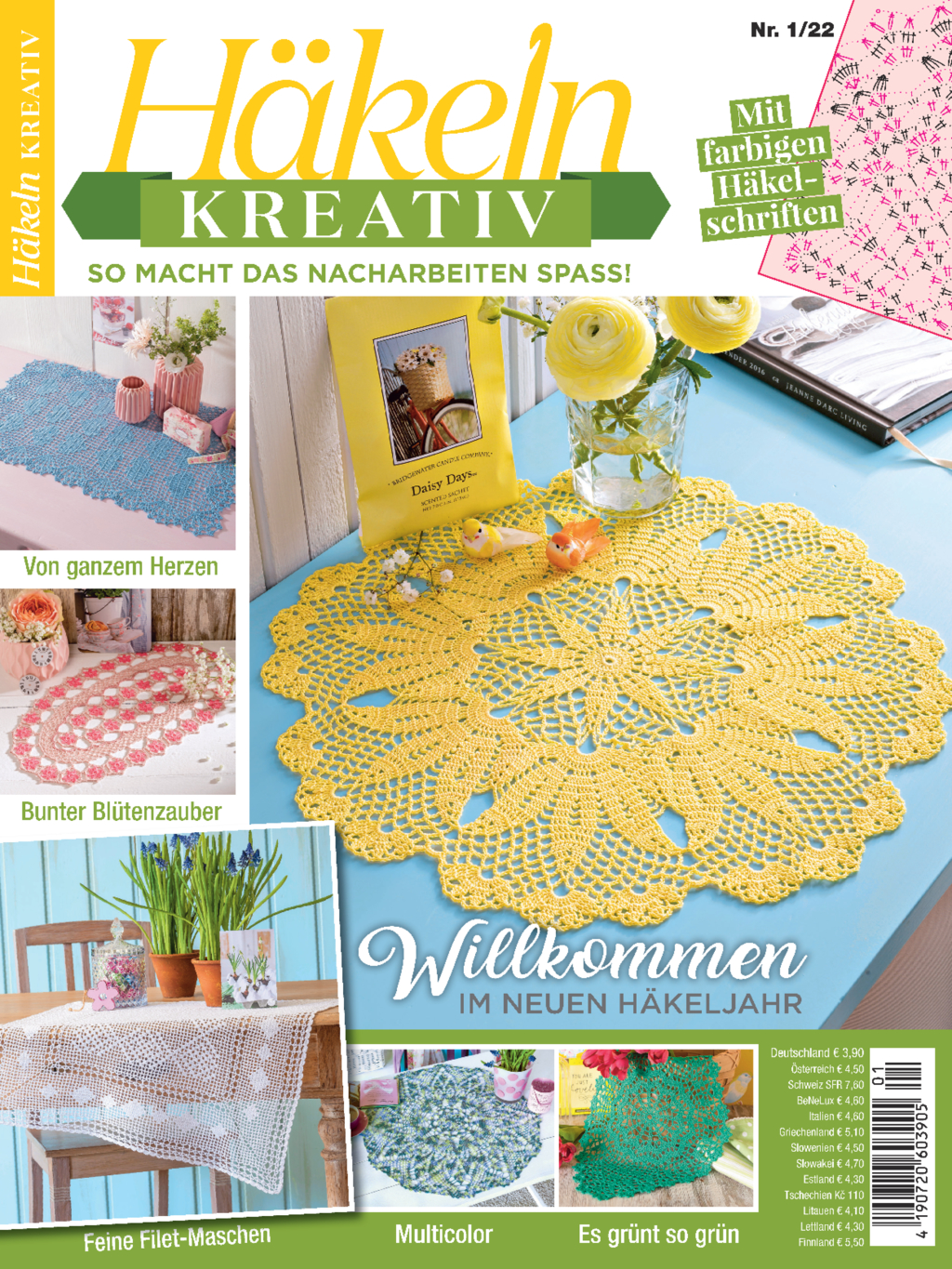 Magazin Produktbild: Häkeln kreativ 01/2022 - Willkommen im neuen Häkeljahr