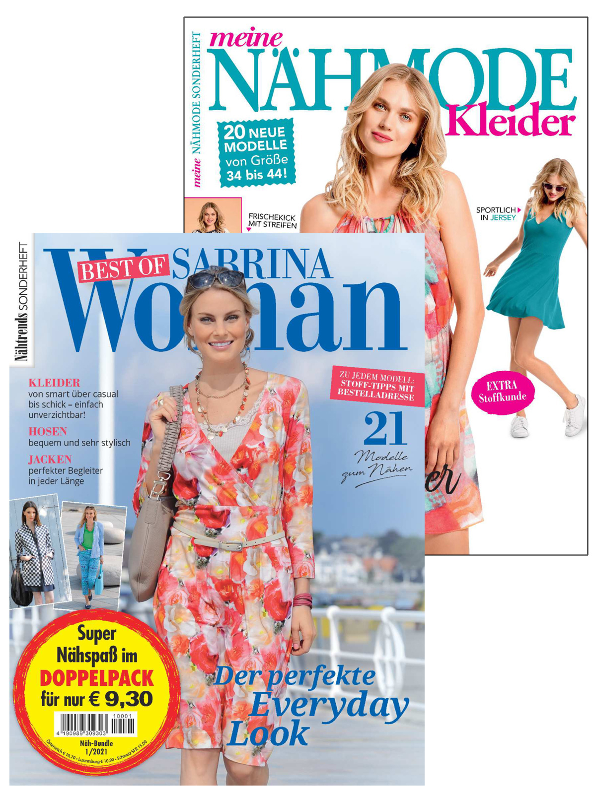 Näh-Bundle: NT 049 Best of Sabrina Woman + Meine Nähmode 049 Kleider Sparpaket Produktbild: 2 Zeitschriften: NT 049 Best of Sabrina Woman + MN 049 Kleider
