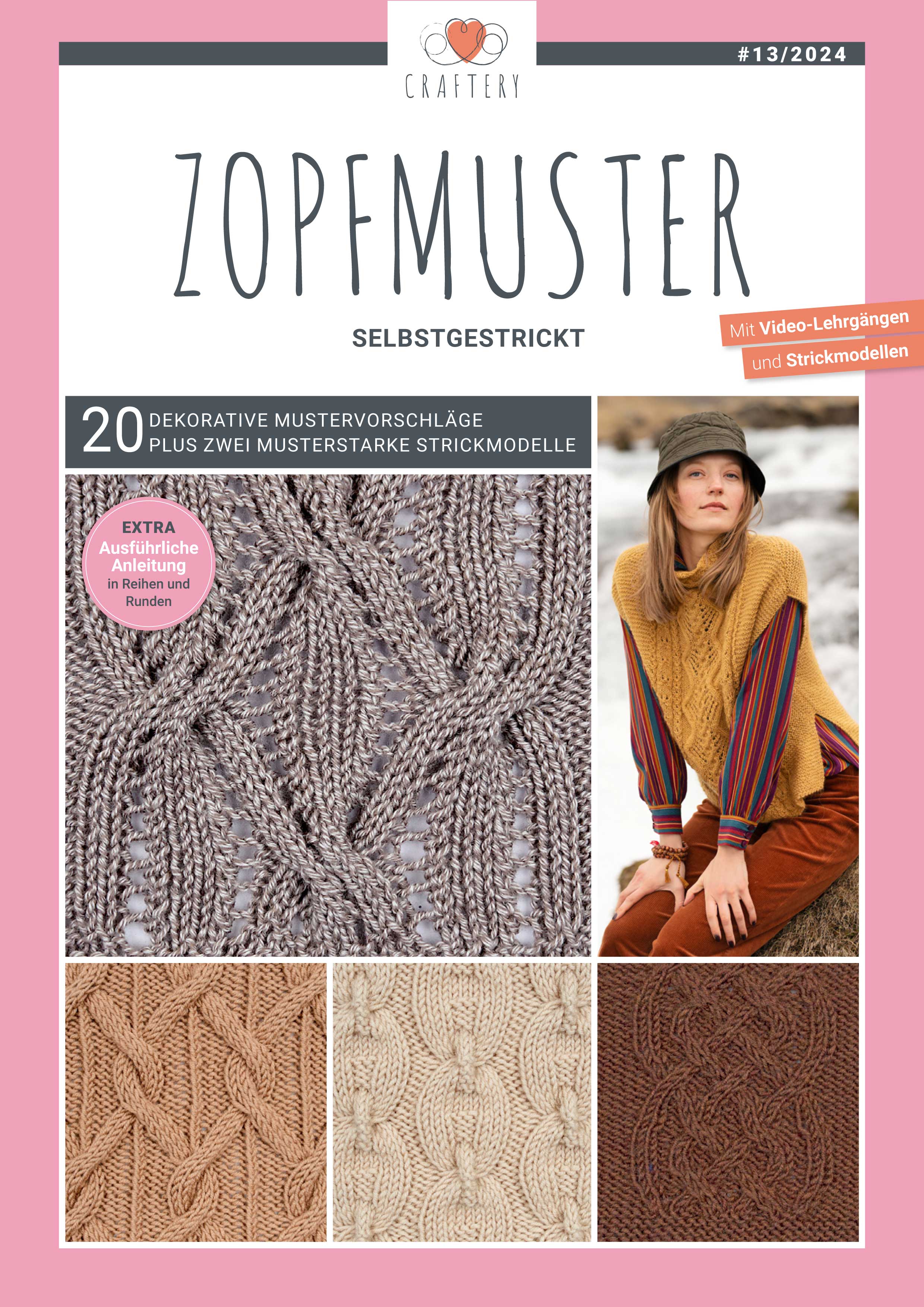 E-Magazin Nr. 13/2024: Musterschule Zopfmuster Magazin Produktbild: E-Magazin Nr. 13/2024: Zopfmuster