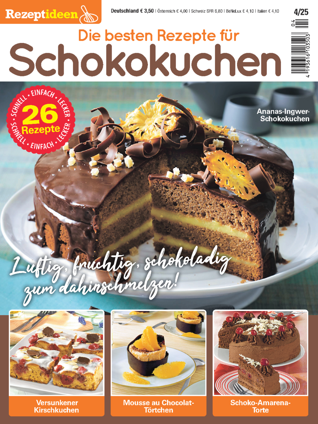 Magazin Produktbild: Rezeptideen 4/25 - Schokokuchen
