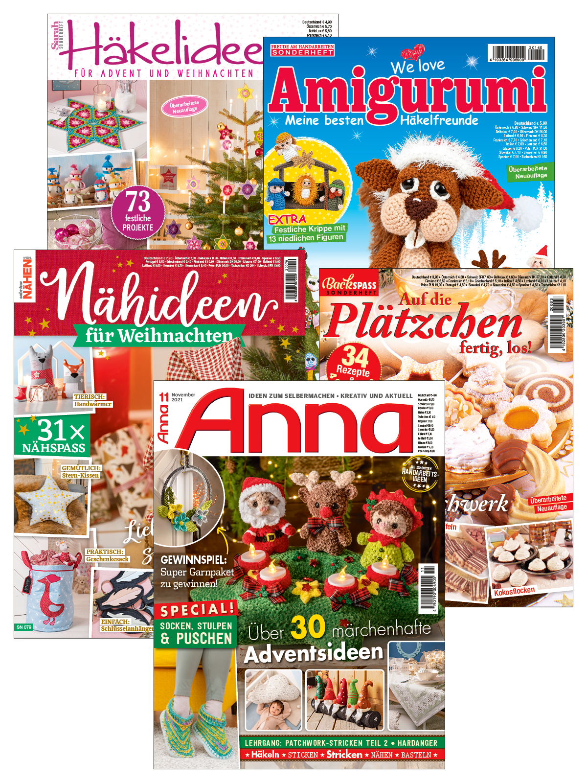 Advents-Bundle für Handarbeits-Fans 30/23: AA11/21 + BPSH063 + SH064 + FH140 + SN079 Advents-Bundle für Handarbeits-Fans 30/23: AA11/21 + BPSH063 + SH064 + FH140 + SN079