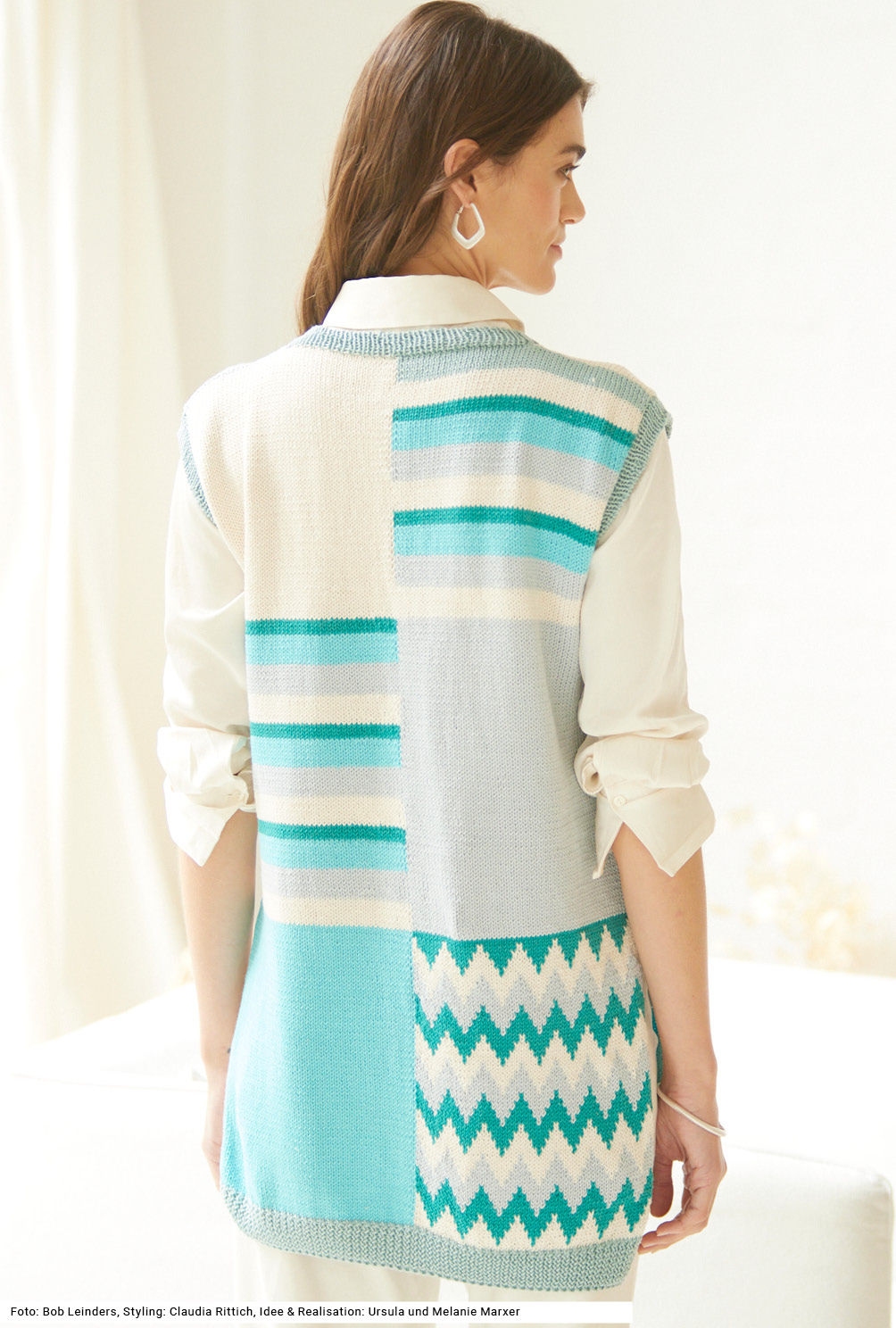 Modellansicht Bild 5: Tunika/Pullunder mit Streifen und Zacken