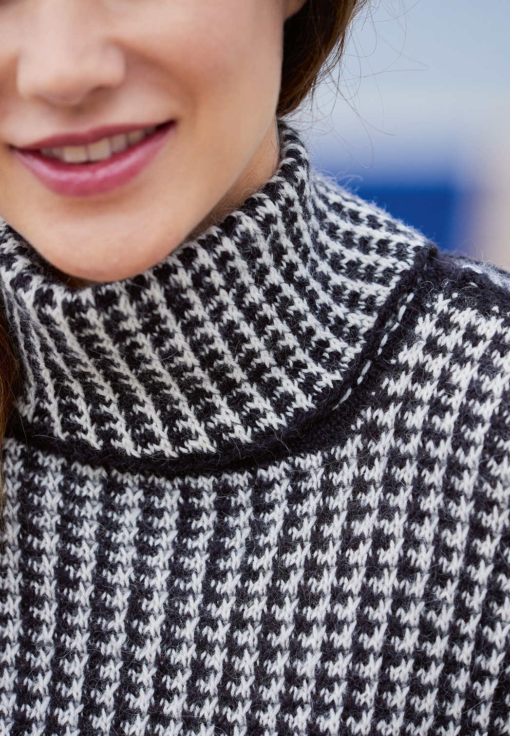 Modellansicht Bild 6: So elegant! Rollkragenpulli mit kleinem Hahnentrittmuster