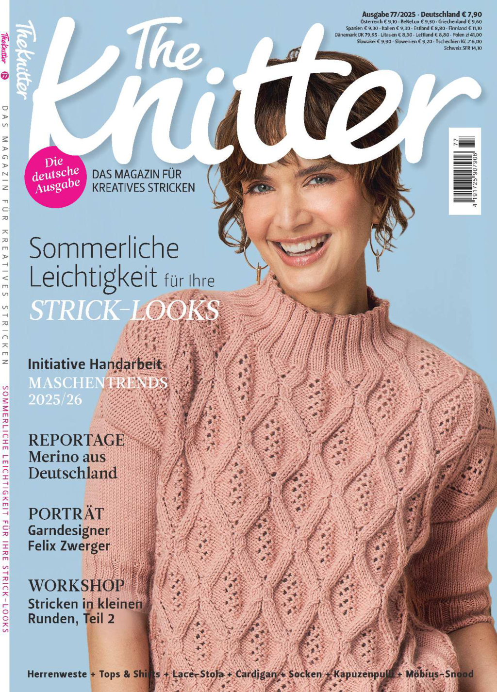 Magazin Produktbild: The Knitter 77/2025 - Sommerliche Leichtigkeit für Ihre Strick-Looks